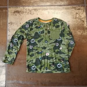 Old Navy Boys 5T Camping Henley